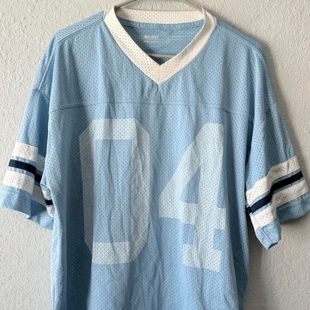 Hollister blue football jersey size